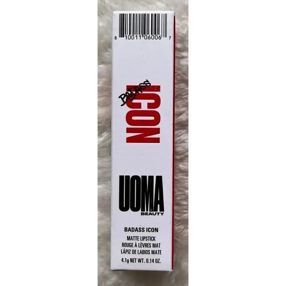 NIB UOMA Beauty Badass Icon Concentrated Matte Lipstick in Diana - Brick Red